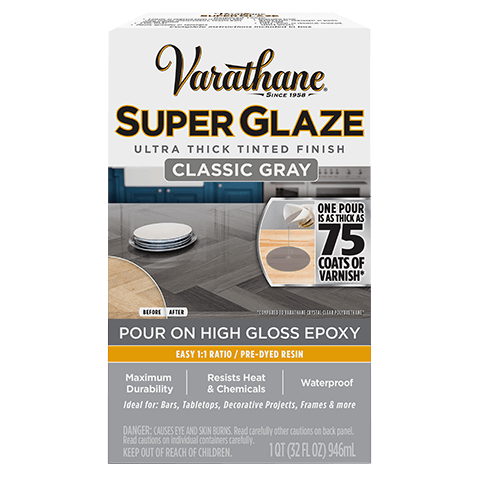 Varathane Super Glaze Epoxy Resin Quart Classic Gray