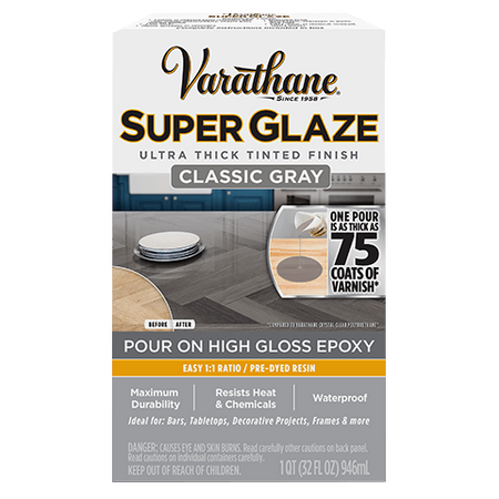 Varathane Super Glaze Epoxy Resin Quart Classic Gray