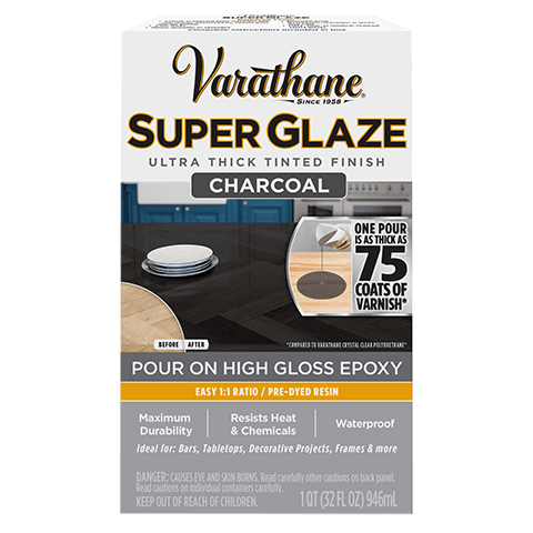Varathane Super Glaze Epoxy Resin Quart Charcoal