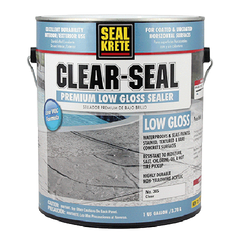 Seal-Krete Clear-Seal Concrete Protective Sealer Low Gloss Gallon 365001