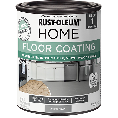 Rust-Oleum Home Floor Coating Premix Base Coat Quart Aged Gray