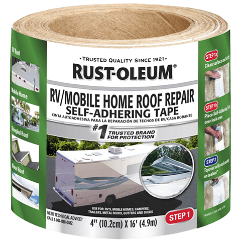 Rust-Oleum RV/Mobile Home Self-Adhering Roof Tape 4 In. X 16 Ft. 373135