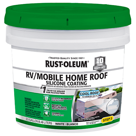 Rust-Oleum RV/Mobile Home Roof Repair Silicone Coating 2.5 Gal White 373137