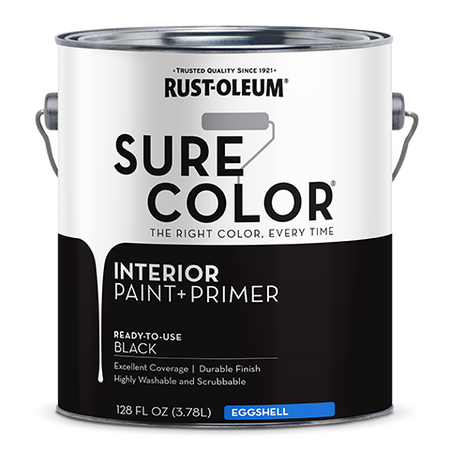 Rust-Oleum Sure Color Eggshell Interior Wall Paint Gallon Black