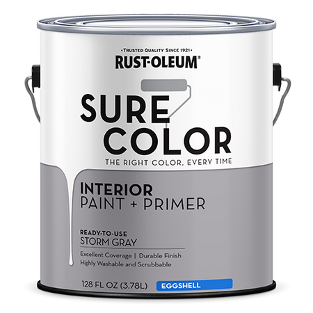 Rust-Oleum Sure Color Eggshell Interior Wall Paint Gallon Storm Gray