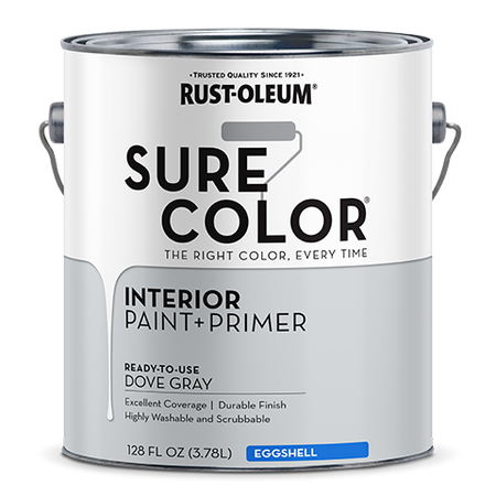 Rust-Oleum Sure Color Eggshell Interior Wall Paint Gallon Dove Gray
