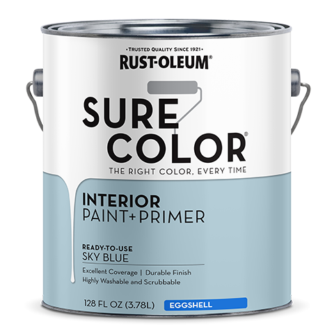 Rust-Oleum Sure Color Eggshell Interior Wall Paint Gallon Sky Blue