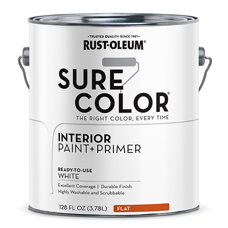 Rust-Oleum Sure Color Flat Interior Wall Paint Gallon Flat White