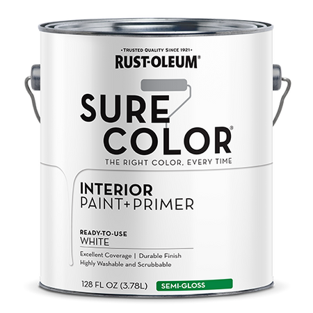 Rust-Oleum Sure Color Semi-Gloss Interior Wall Paint Gallon White
