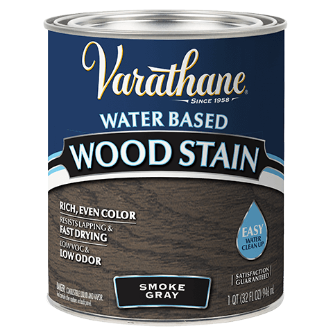 Varathane Water-Based Wood Stain Quart Smoke Gray