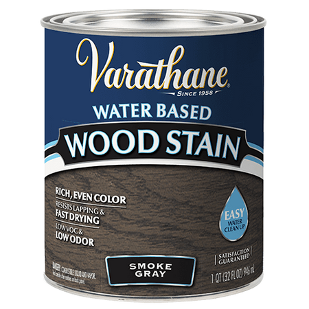 Varathane Water-Based Wood Stain Quart Smoke Gray