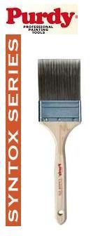 Purdy Syntox Flat Paint Brush image highlighting the Nylon and Chinex blended bristles.