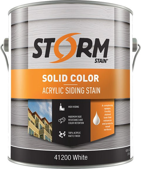 Storm System Category 4 100% Acrylic Stain Gallon White 41200