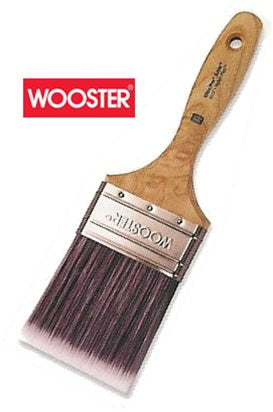 Wooster Ultra/Pro Extra-Firm Sable Paint Brush image highlighting the Purple NylonPlus/purple and black nylon bristles.