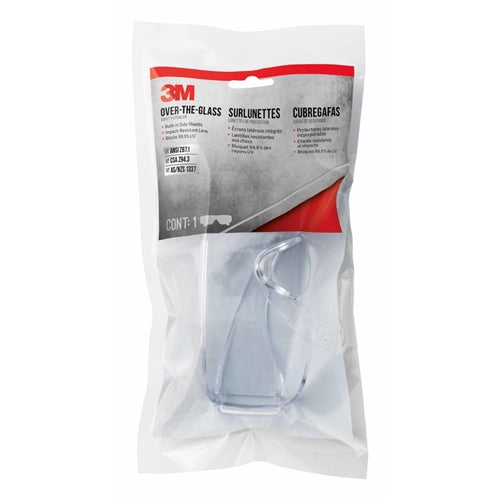 3M Over-the-Glass Safety Glasses Clear Lens Clear Frame 47110H1-C