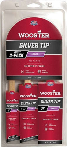 Wooster SILVER TIP Paint Brush Variety 3-Pack 5229