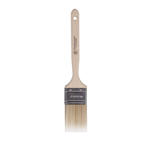 Wooster Gold Edge Flat Sash Paint Brush features White and gold CT™ polyester filaments