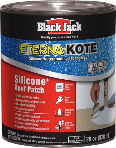 Black Jack Eterna-Kote Gloss Bright White Silicone Roof Patch 28 Oz 5586-1-02