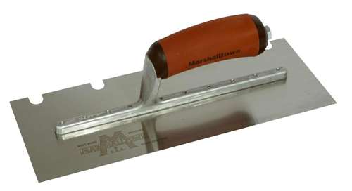 Marshalltown 4-1/2" x 11" EIFS Stainless Steel U-Notch Trowel with DuraSoft® Handle