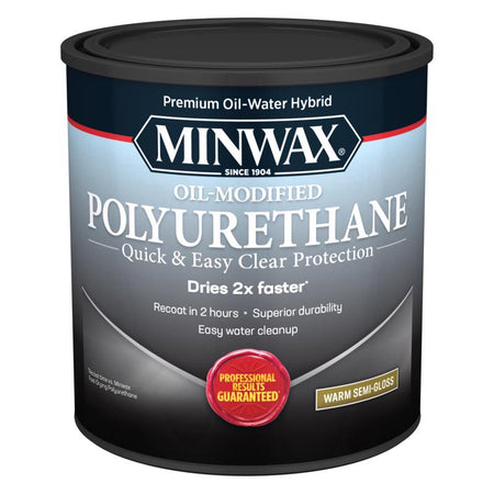 Minwax Water Based Oil-Modified Polyurethane Quart Warm Semi-Gloss
