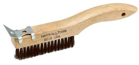 Marshalltown 10" Wire Scratch Brush with Scraper 6518