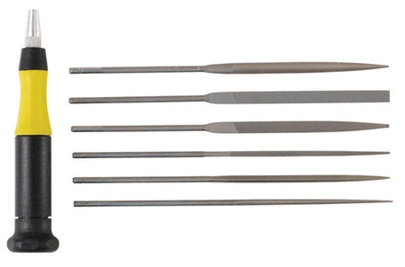 General Tools 707476 Six-piece Chromium Alloy Steel Needle File Set