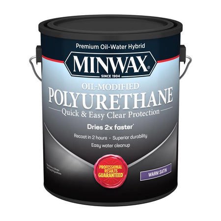 Minwax Water Based Oil-Modified Polyurethane Gallon Warm Satin