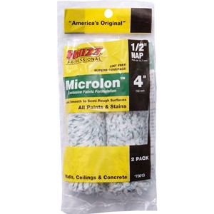 Whizz 4" Microlon Mini-Roller Covers 2-Pack 1/2 inch nap