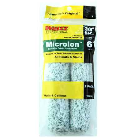 Whizz 6" Microlon Mini-Roller Covers 2-Pack 3/8 inch nap