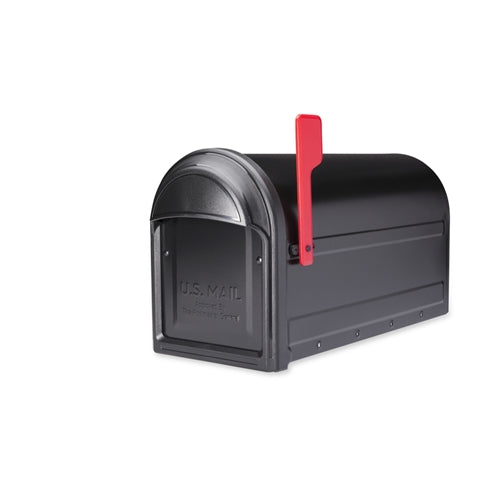 Architectural Mailboxes Barrington Galvanized Steel Post Mount Black Mailbox 7900-1B-R-10
