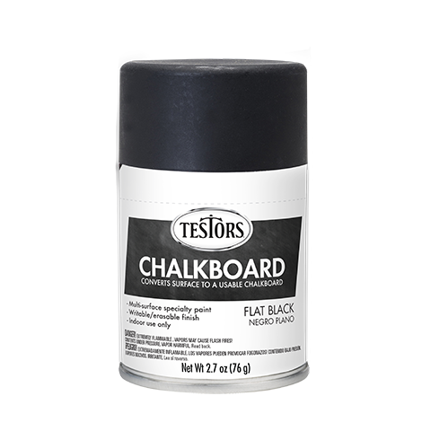 Testors Specialty Chalkboard Enamel Spray Paint 3 Oz Flat Black 79633