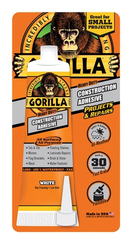 Gorilla All Purpose Construction Adhesive 2.5 Oz 8020002