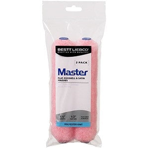Bestt Liebco 6-1/2" x 1/4" Nap Pink Knit Mini Roller Covers 2-Pack 9424