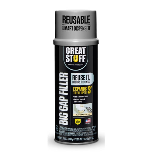 Great Stuff Smart Dispenser Ivory Polyurethane Insulating Foam Sealant 12 Oz 99108860