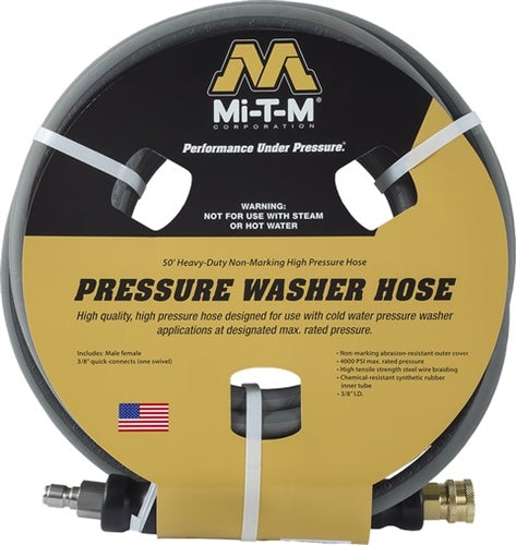 Mi-T-M 50' X 3/8" Pressure Washer Hose AW-0851-0338