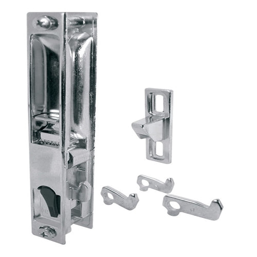 Prime Line Patio Door Flush Handle with Latch Set Chrome C 1045