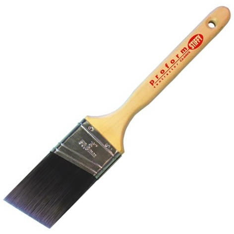 An image of a Proform Contractor Stiff Paint Brush showcasing its sturdy construction with densely packed bristles for precise paint application.