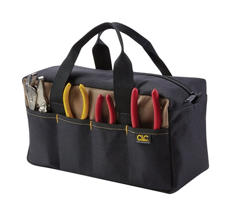 CLC 5.5 in. W X 6 in. H Polyester Tool Tote 8 pocket Black/Tan 1116