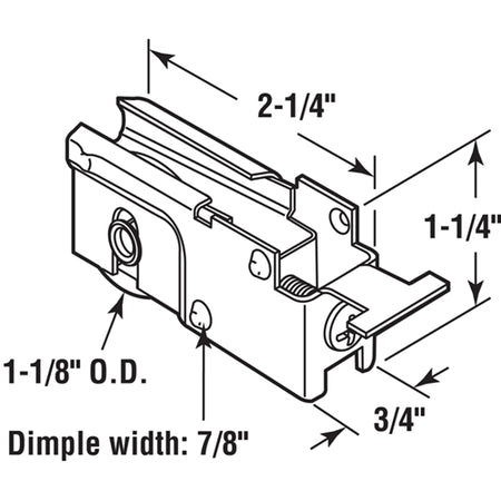 Prime Line 1-1/8 Inch K-tab Patio Door Roller Assembly D 1523