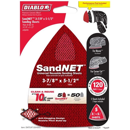 Diablo SandNet 5-1/2 in. L X 3-7/8 in. W Ceramic Blend Sanding Pad
