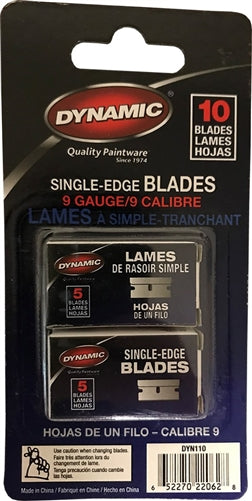 Dynamic Single Edge Razor Blades 10-Pack DYN110 – ThePaintStore.com