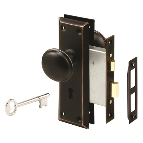 Prime Line Steel Classic Bronze Finish Interior Door Lock Lock-Set E 2495