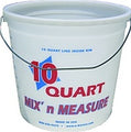 Plastic Mix & Measure 10 Quart Ringfree Pail