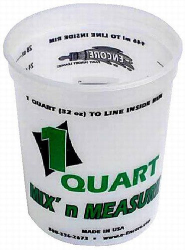 Plastic Mix & Measure Quart Container