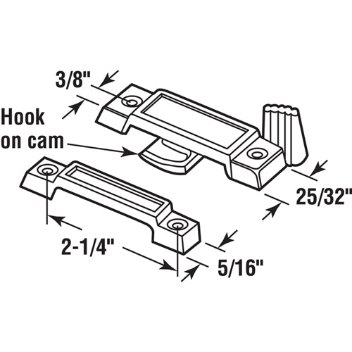 Prime Line Black Die-Cast Zinc Sash Lock F 2532