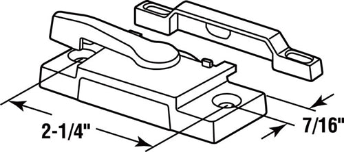 Prime Line Painted White Diecast Vinyl Window Sash Lock F 2744