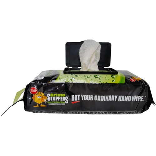 Grime Stoppers Fresh Scent Antibacterial Heavy-Duty Hand Wipes