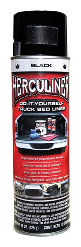 Herculiner 15 Oz Black Aerosol Truck Bed Liner HALB15