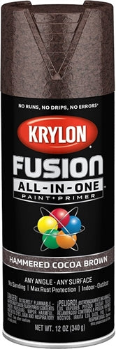 Krylon Fusion All-In-One Hammered Finish Spray Paint Cocoa Brown