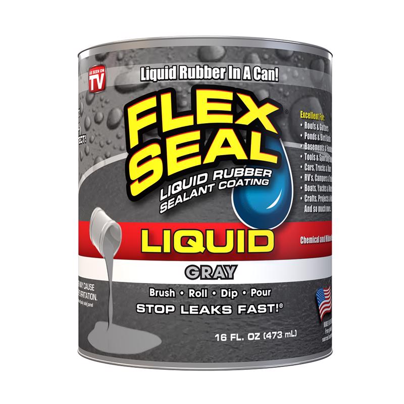 FLEX SEAL Liquid Rubber Sealant Coating 16 Oz Gray